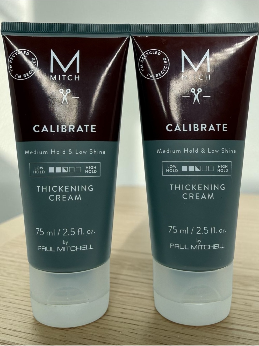 MITCH Calibrate Thickening Cream Medium Hold Low Shine 2-Pack, 2.5 oz Each